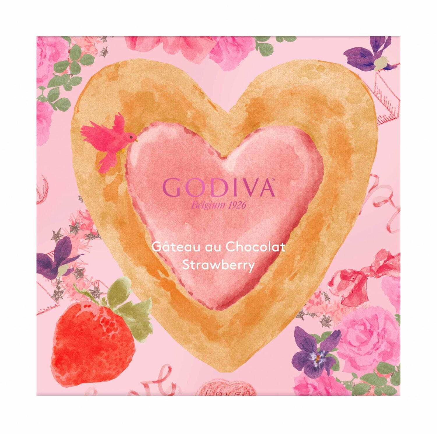 ゴディバのバレンタイン2022"心ときめく"ピンク＆苺の限定チョコレート、青い鳥や煌めくハート缶｜写真56