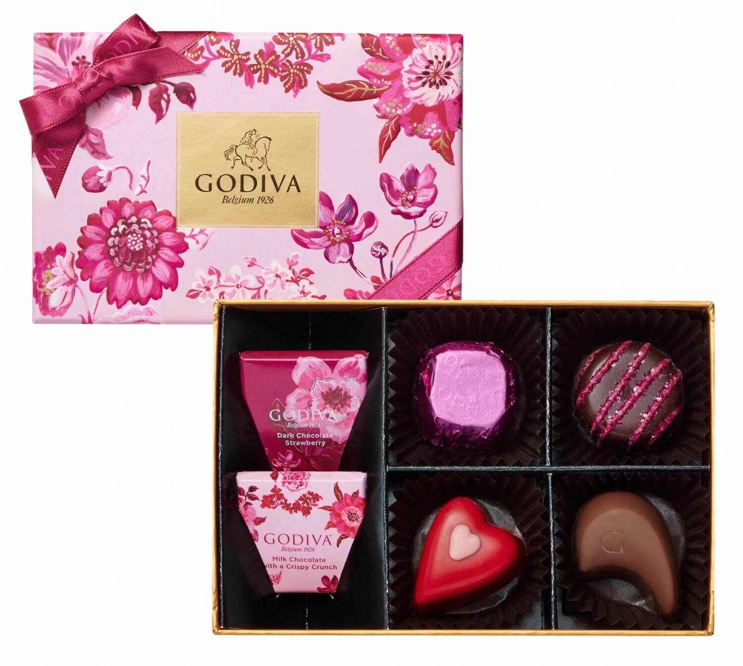ゴディバのバレンタイン2022"心ときめく"ピンク＆苺の限定チョコレート、青い鳥や煌めくハート缶｜写真35