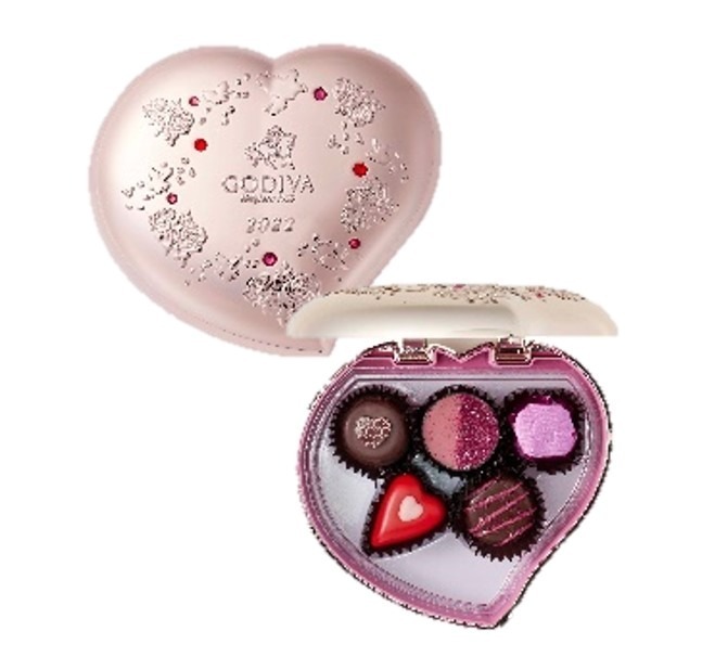 ゴディバのバレンタイン2022"心ときめく"ピンク＆苺の限定チョコレート、青い鳥や煌めくハート缶｜写真3