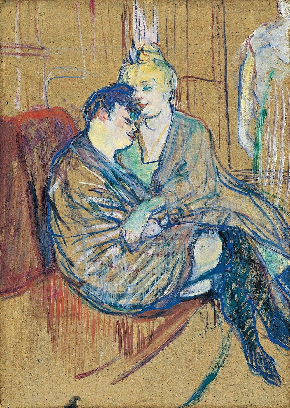 アンリ・ド・トゥールーズ＝ロートレック《二人の女友達》1894年 油彩、厚紙 トゥールーズ＝ロートレック美術館、アルビ