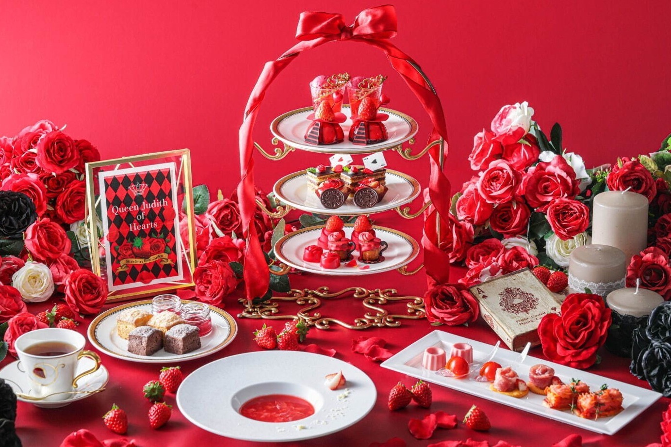 不思議の国のアリス｜ストリングスホテル 八事 NAGOYA、童話『不思議の国のアリス』着想のいちごアフタヌーンティー