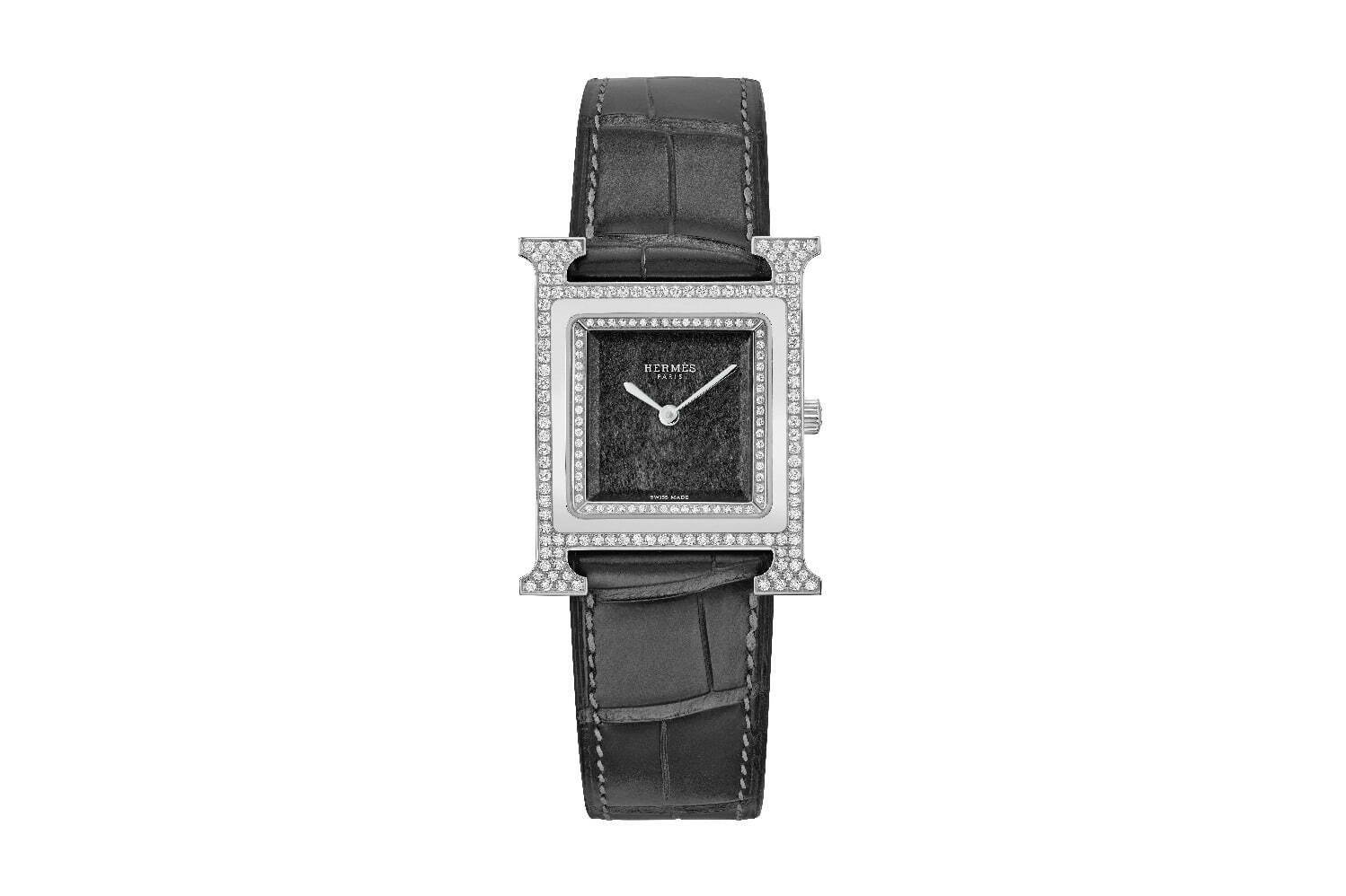エルメスの腕時計《Hウォッチ》文字盤に“カラーストーン”使用の新作、ケースはダイヤモンドで装飾｜写真3