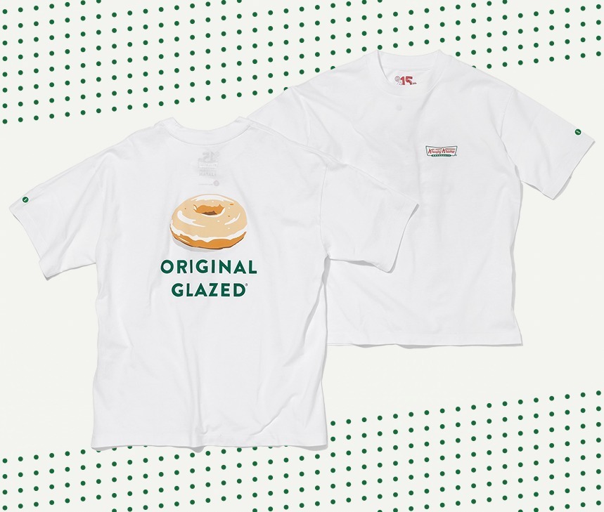 クリスピー・クリーム・ドーナツがTシャツに？！人気ドーナツ柄