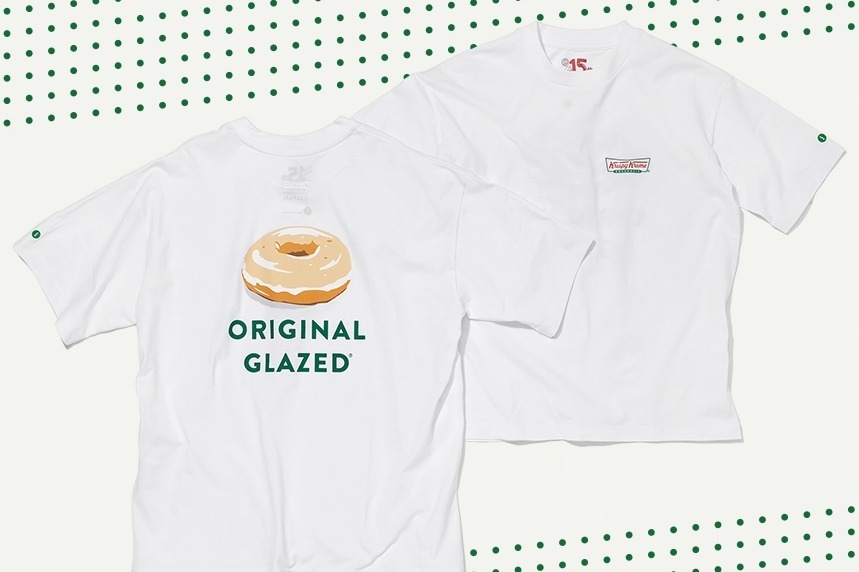 クリスピー・クリーム・ドーナツがTシャツに？！人気ドーナツ柄