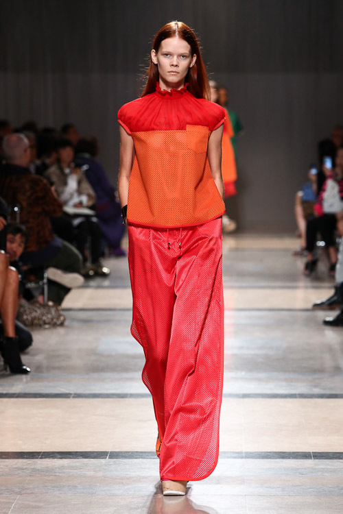Sacai パンチングシャツ 2014SS サイズ1 オレンジ×赤 Sacai パンチングシャツ 2014SS サイズ1 オレンジ×赤 - メルカリ