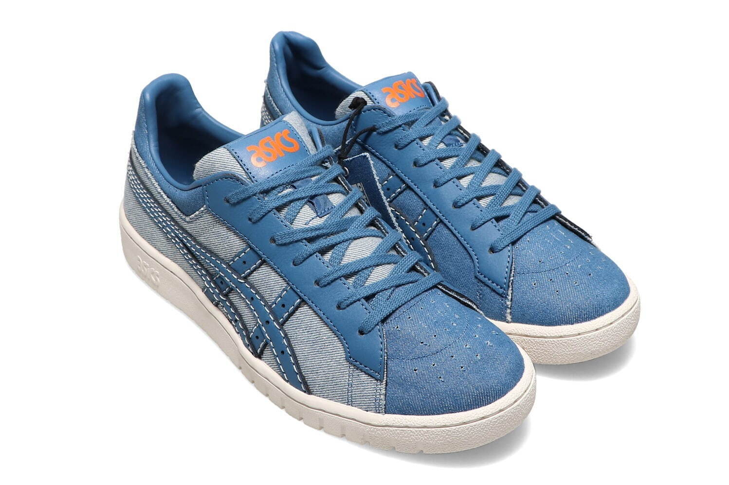 アシックスのスニーカー「ゲルピーティージー」“岡山デニム”素材の新作、アトモスがデザイン