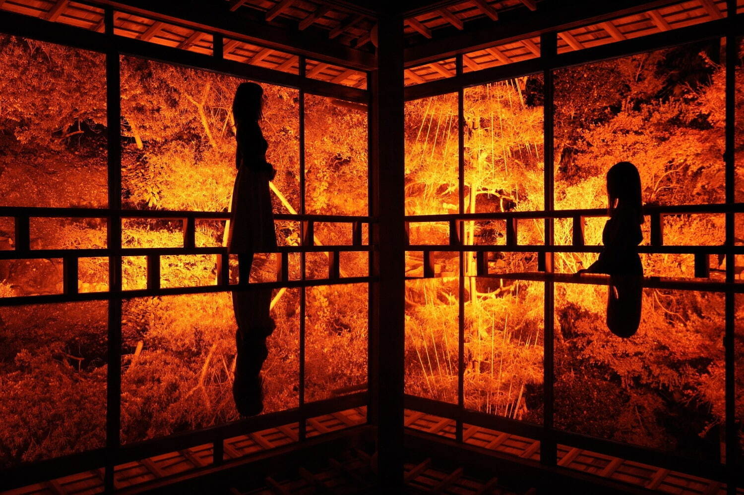 “まるで水鏡”石川・和倉温泉の「御便殿」をライトアップ、ご当地スイーツでティータイムも｜写真1