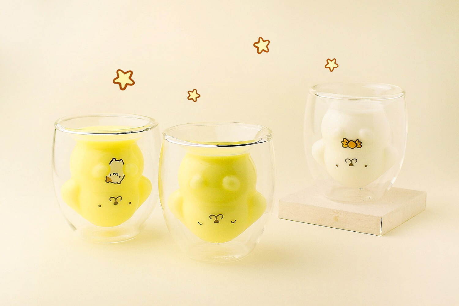 ドリンクを注ぐと“ポムポムプリンが現れる”ダブルウォールグラス、マフィンも登場｜写真1