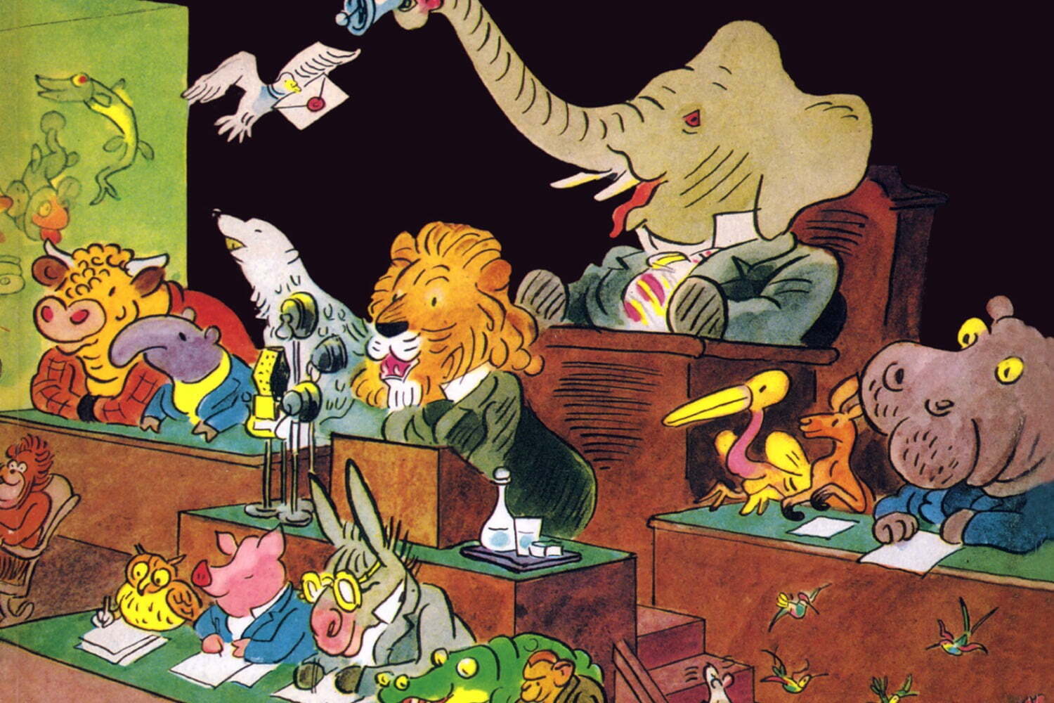 立川・プレイ ミュージアムで「どうぶつかいぎ展」8人の芸術家が絵本『動物会議』を現代に“再解釈”