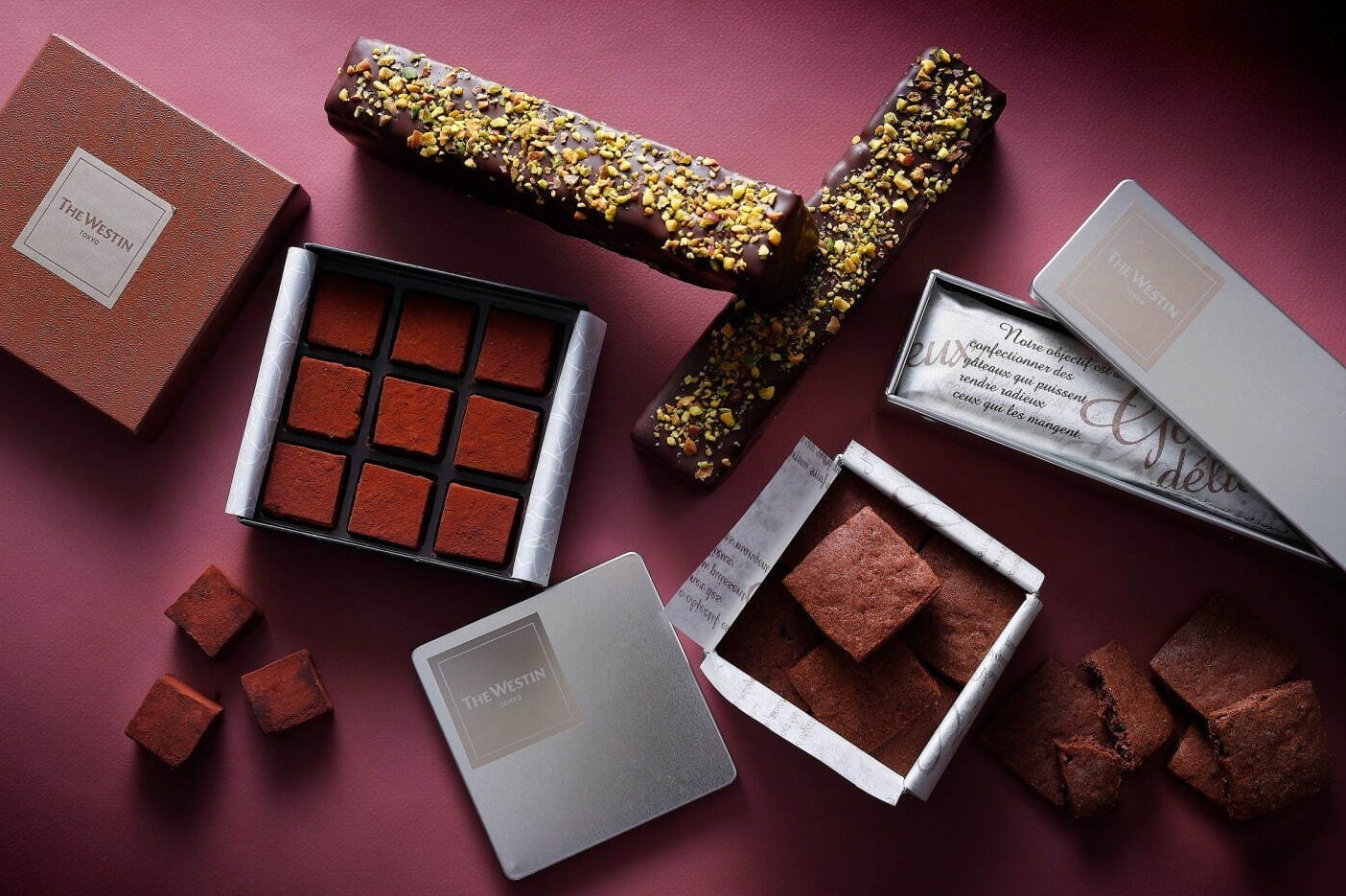 ウェスティンホテル東京22年バレンタイン"ブランデー"香る生チョコやピスタチオブラウニー