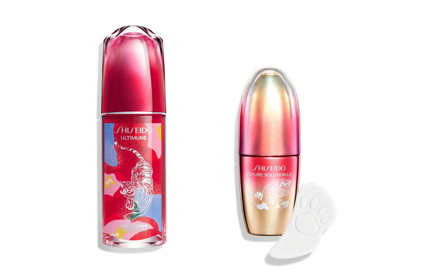 左から)SHISEIDO アルティミューン パワライジング コンセントレート III リミテッドエディション 75mL 17,600円＜数量限定品＞
・SHISEIDO フューチャーソリューション LX レジェンダリーEN ルミナンス セラム 美容液 30mL 55,000円＜数量限定品＞