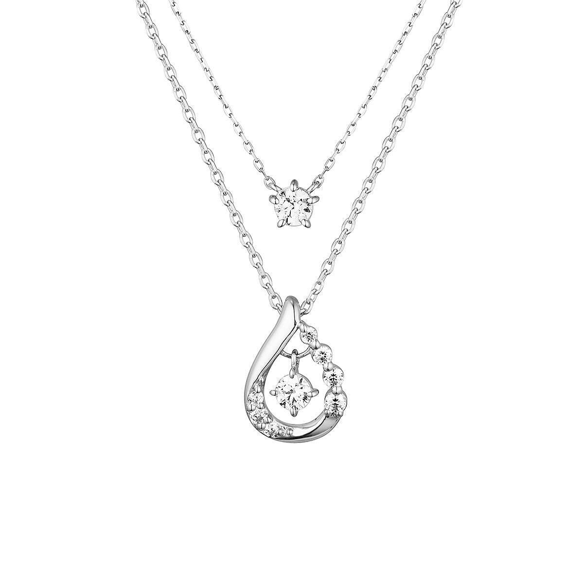 SV/K10WG Necklace set/CZ 22,000円