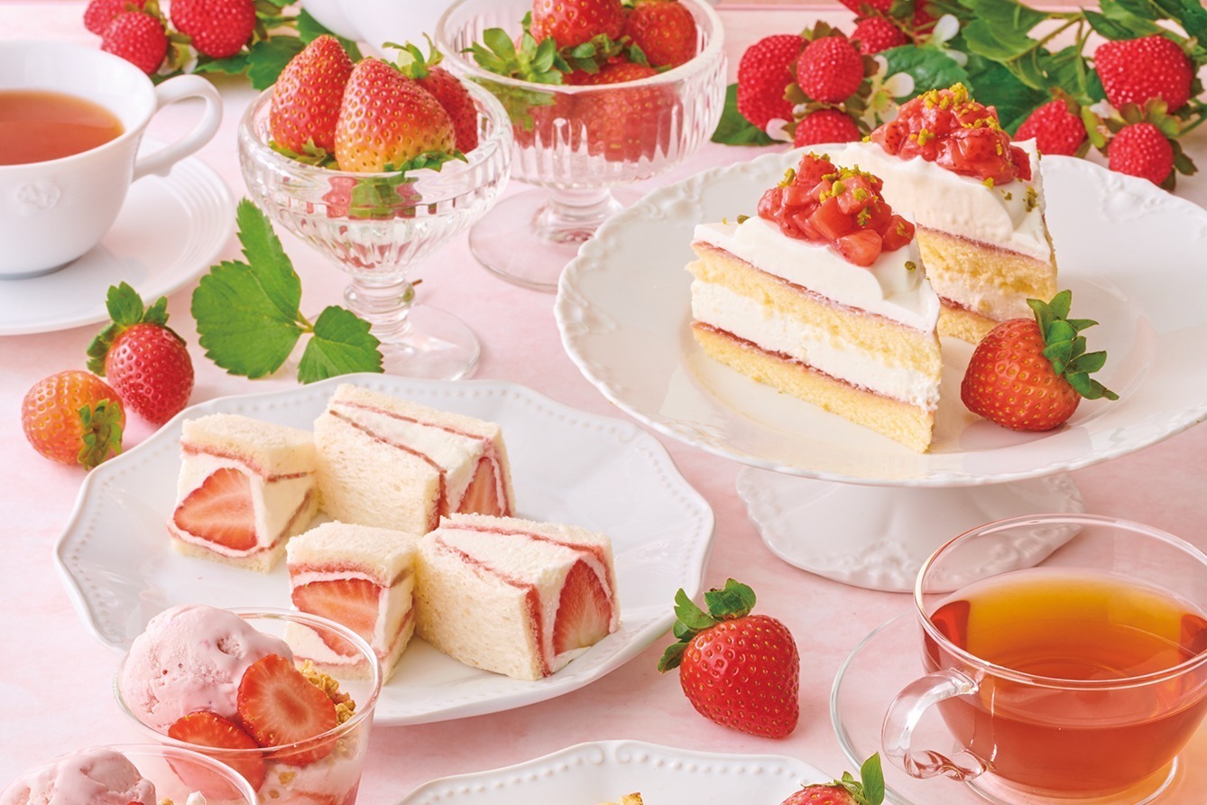 アフタヌーンティー・ティールーム"苺のスイーツ"オーダービュッフェ、人気の紅茶も飲み放題