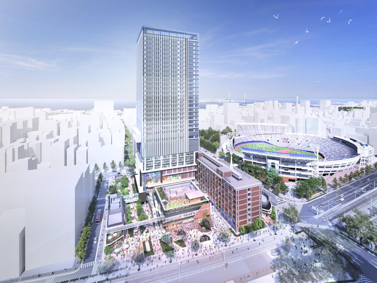 街区全体完成予想パース(昼)