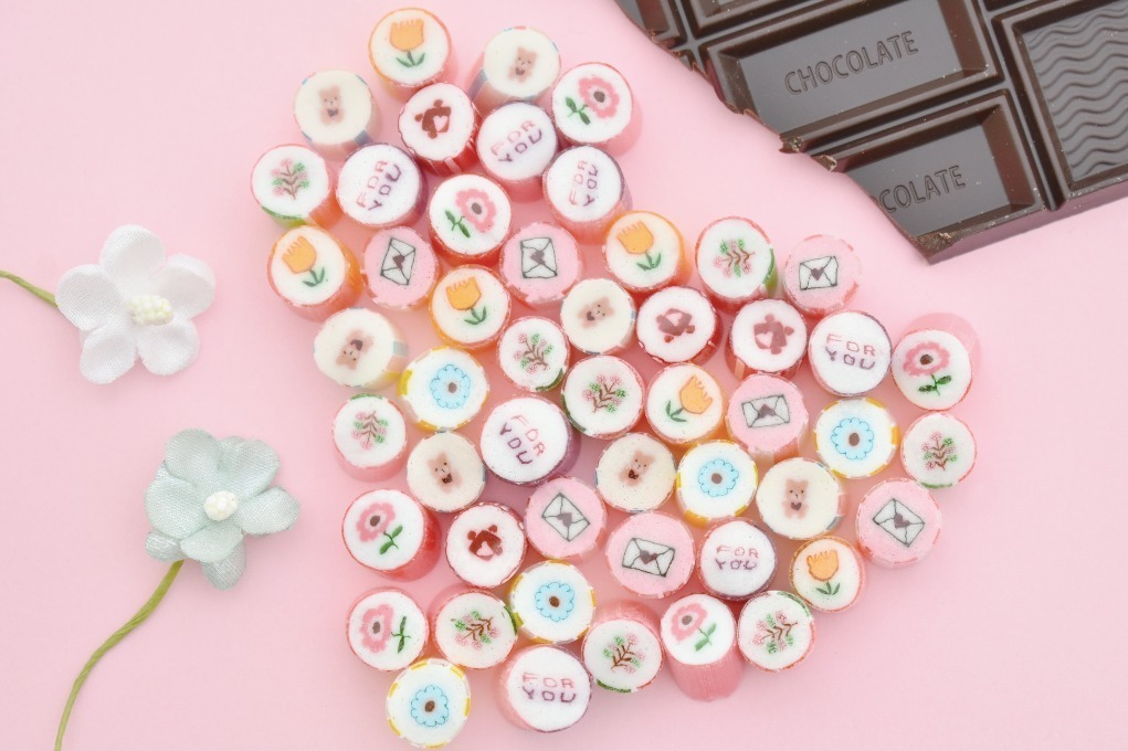 ロリポップキャンディー｜パパブブレのバレンタイン2022、“ハート＆フラワー”のキャンディミックスや板チョコロリポップ