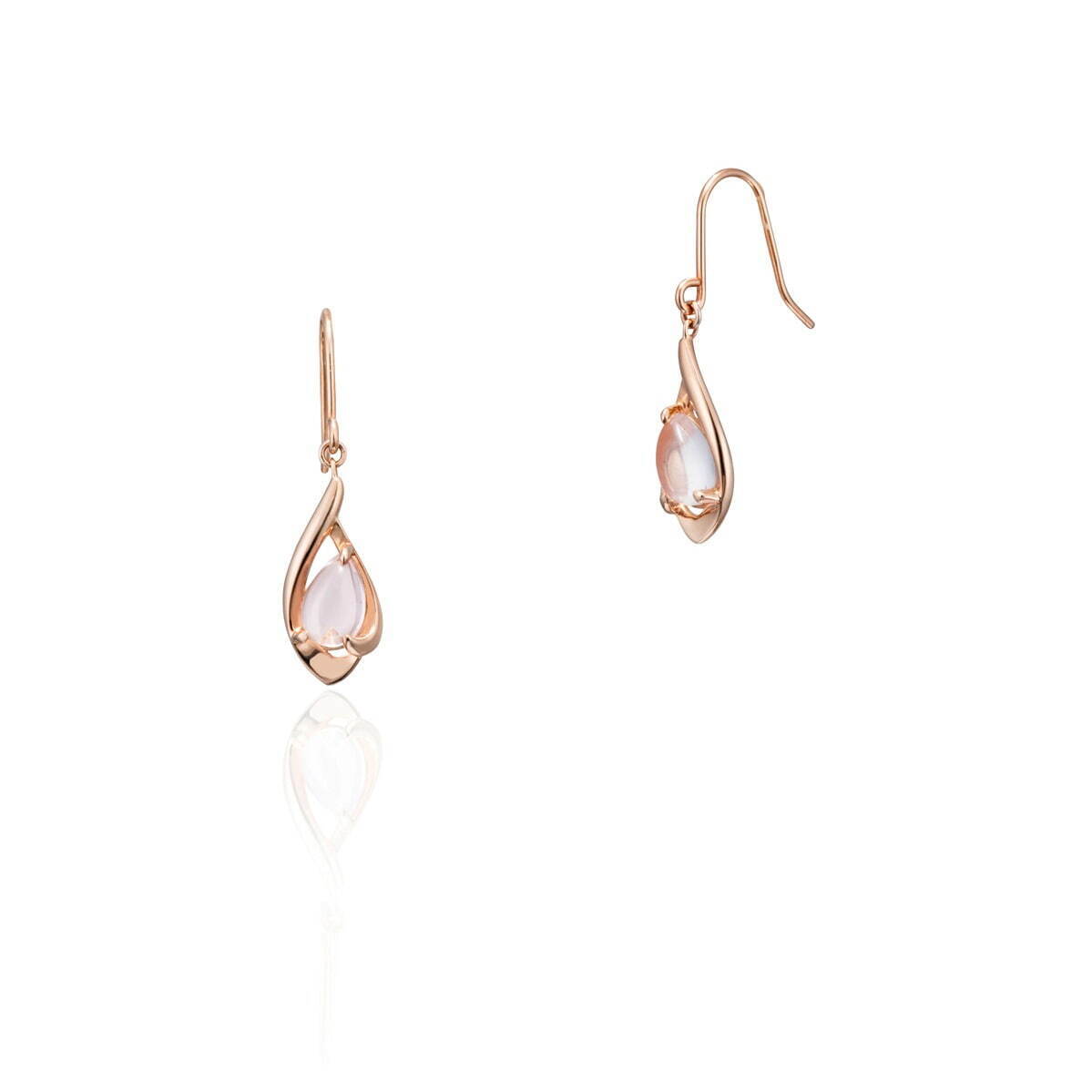 K10PG Pierced Earrings Rose Quartz 33,000円