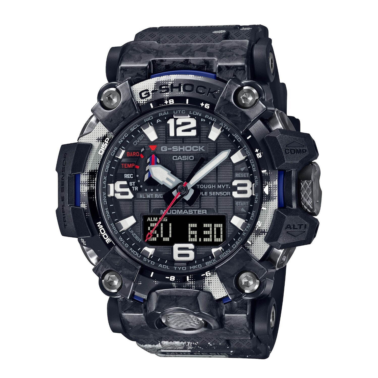 G-SHOCK×ランドクルーザーの腕時計、レース中に飛び散る泥や砂をモチーフに｜写真1