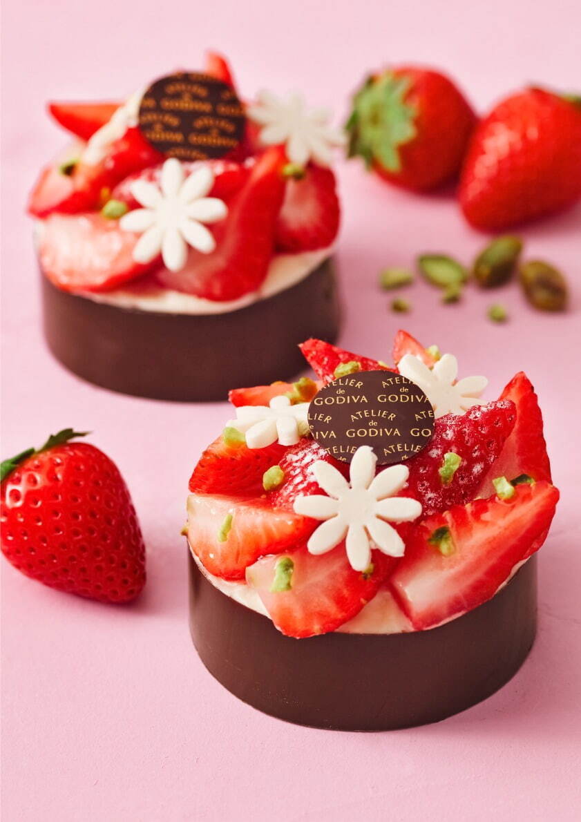 アトリエ ドゥ ゴディバのバレンタイン限定スイーツ、苺のチョコレート