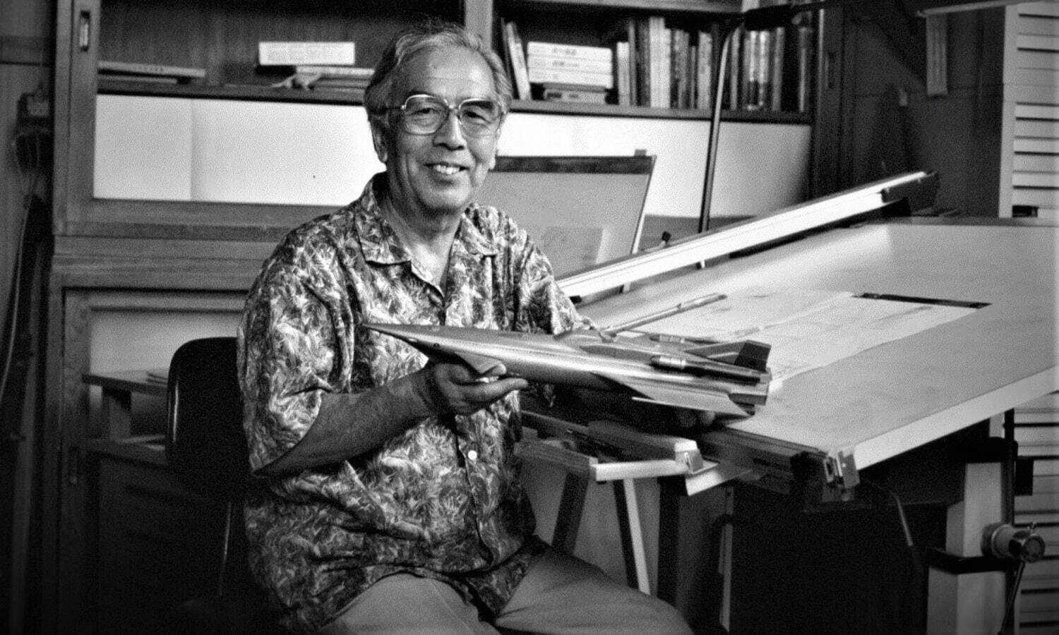 井上泰幸 アルファ企画にて、1994年 撮影:斎藤純二