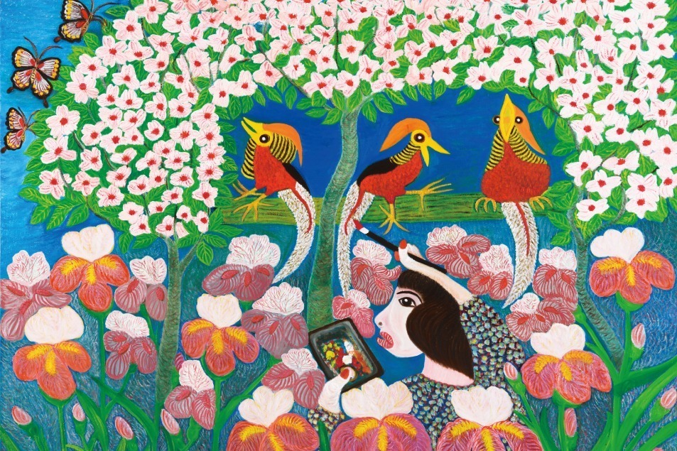 「塔本シスコ展」熊本市現代美術館で - 50代からスタートした画業を辿る回顧展、カラフルな油絵など