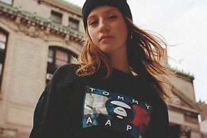 エーエイプ×トミー ジーンズ、チェック柄フリース付き2in1ウィンドブレーカーなど