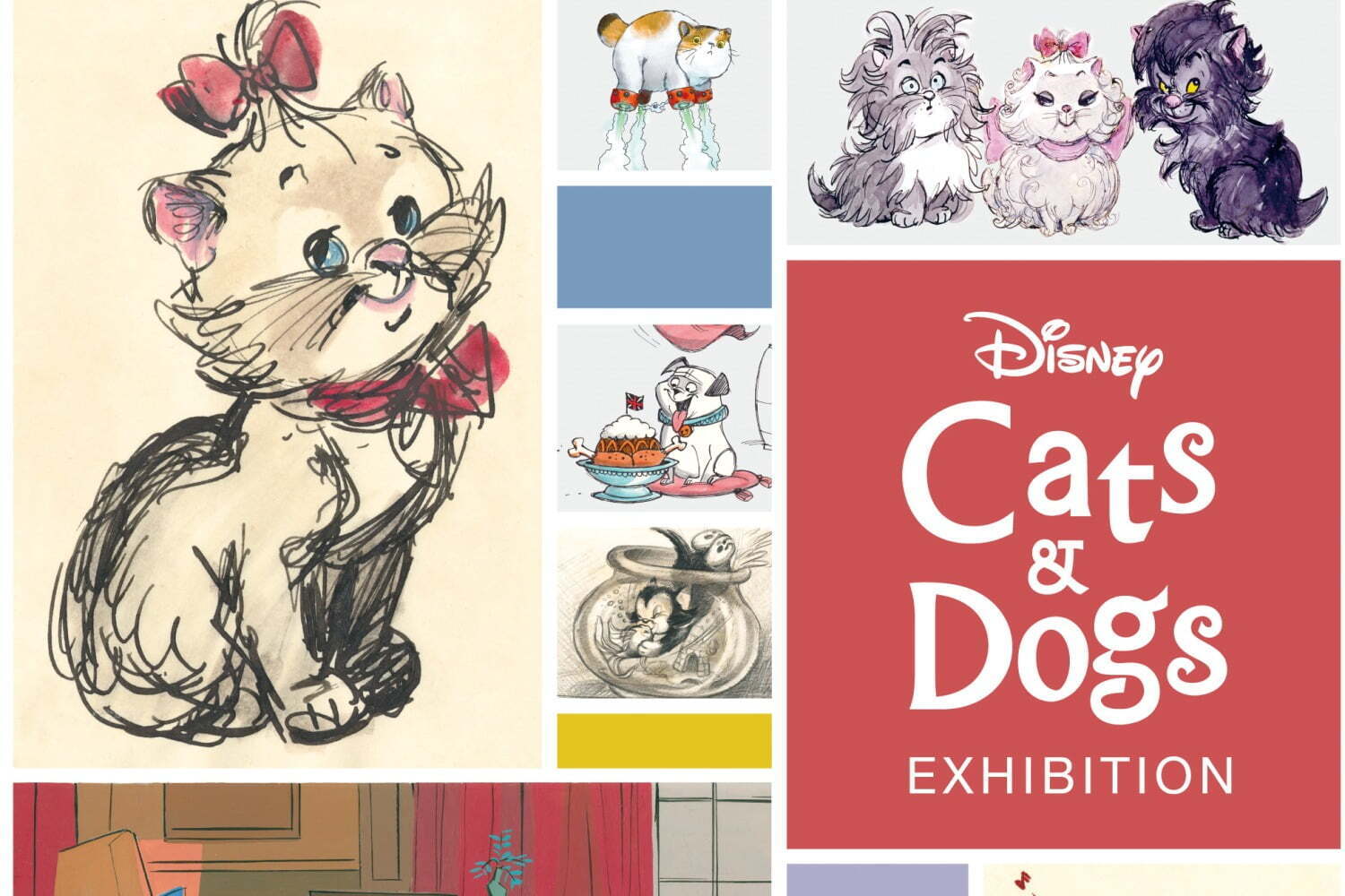 ディズニー キャッツ＆ドッグス展」福岡三越で、『わんわん物語
