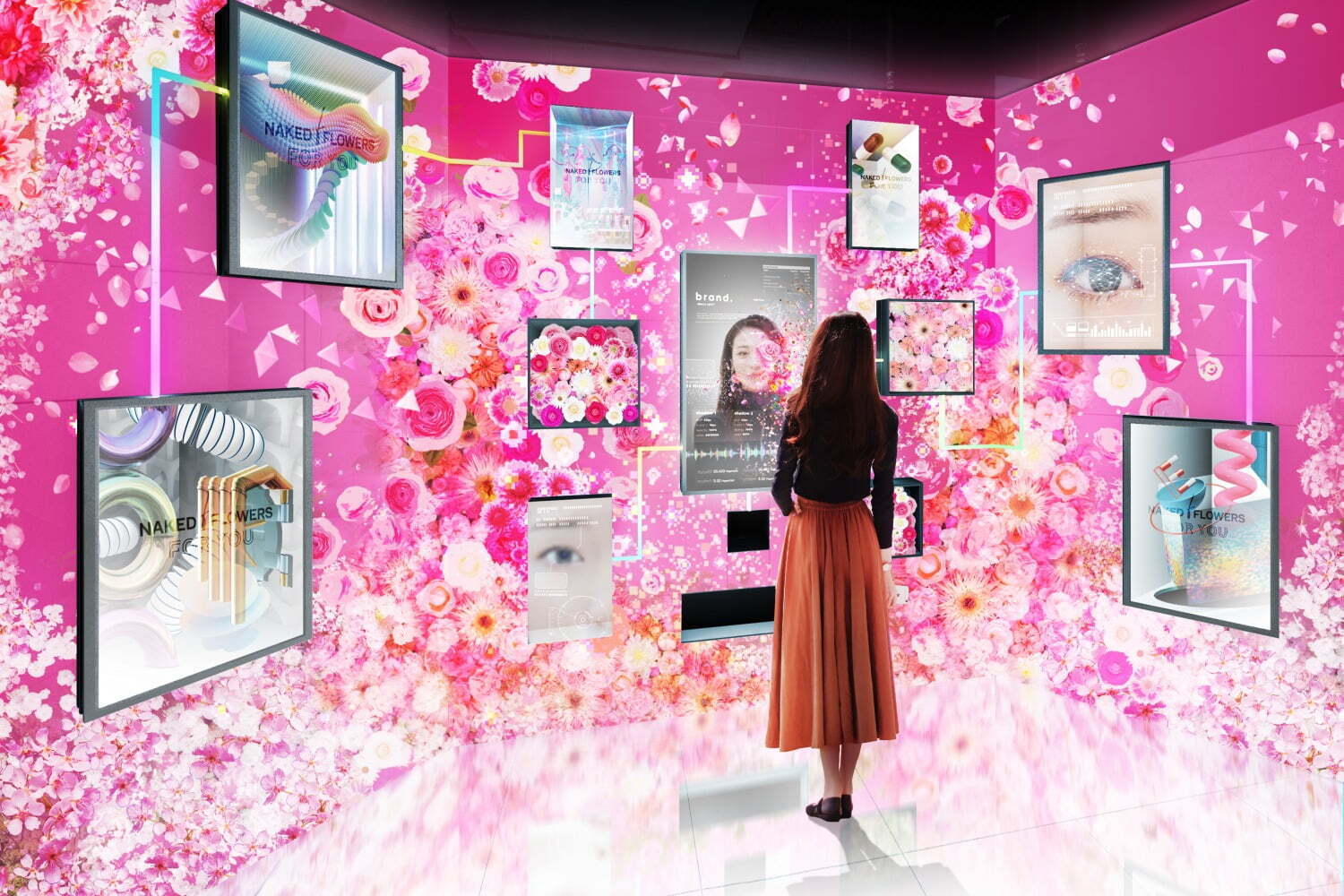 “花”を五感で体験するアート施設「ネイキッドフラワーズフォーユー」有楽町マルイに、国内初の常設施設