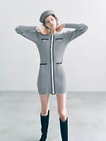 スナイデル2022年春のワンピース、ヘルシー肌見せパフスリーブドレスやフリルカラーワンピ｜写真1