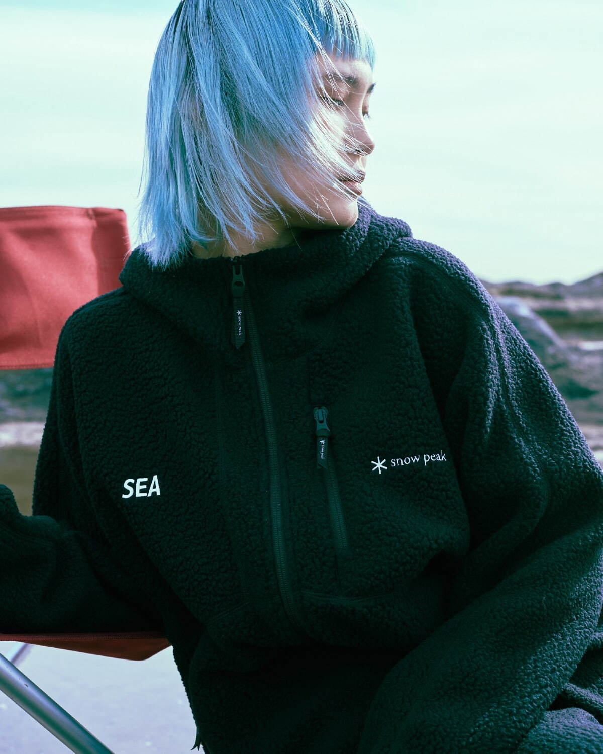 ウィンダンシー WIND AND SEA フリース　ボア　オリーブ　XL