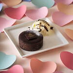 ゴディバカフェのバレンタイン“とろ～り”チョコクリーム入りフォンダンショコラ＆苺のチョコディップ｜写真2