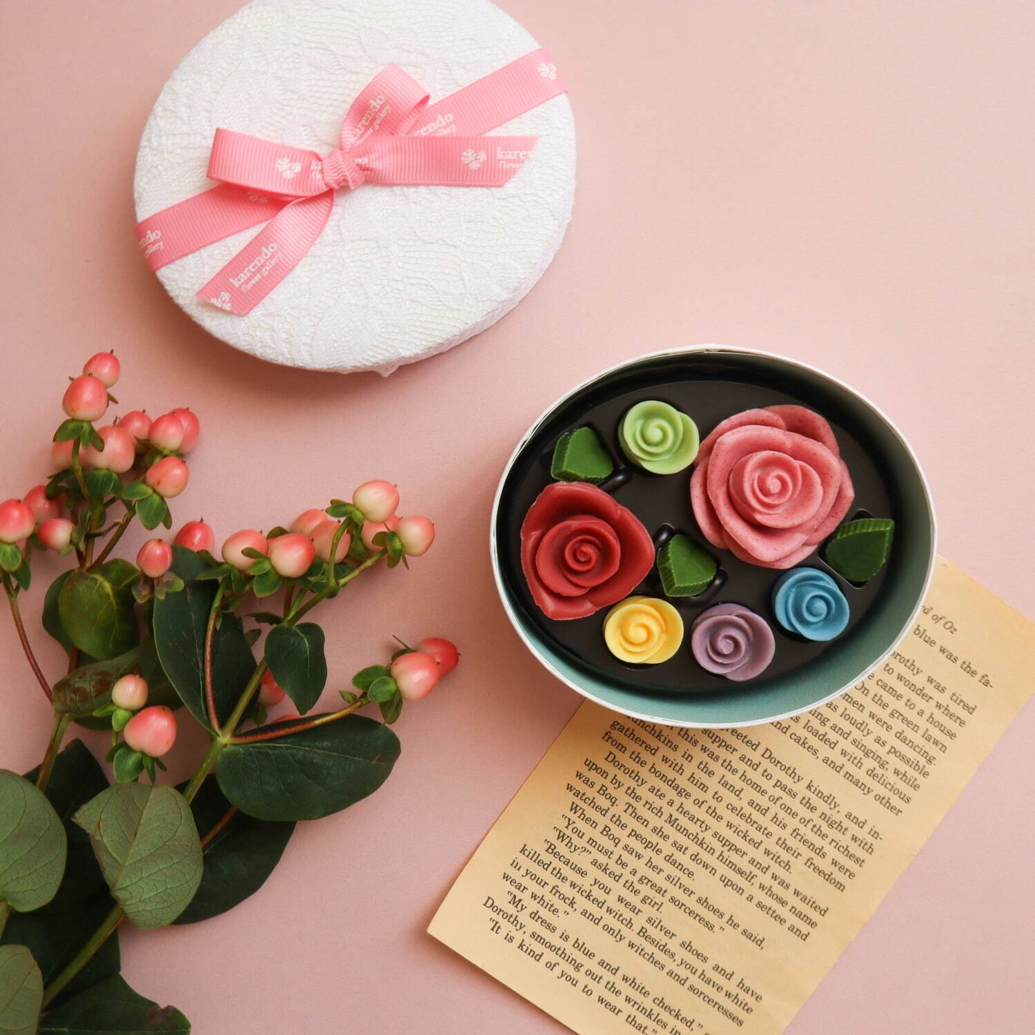 花屋が作る 7色のバラ バレンタイン限定チョコレート フルーティーな花束チョコなどカレンドから発売 ファッションプレス