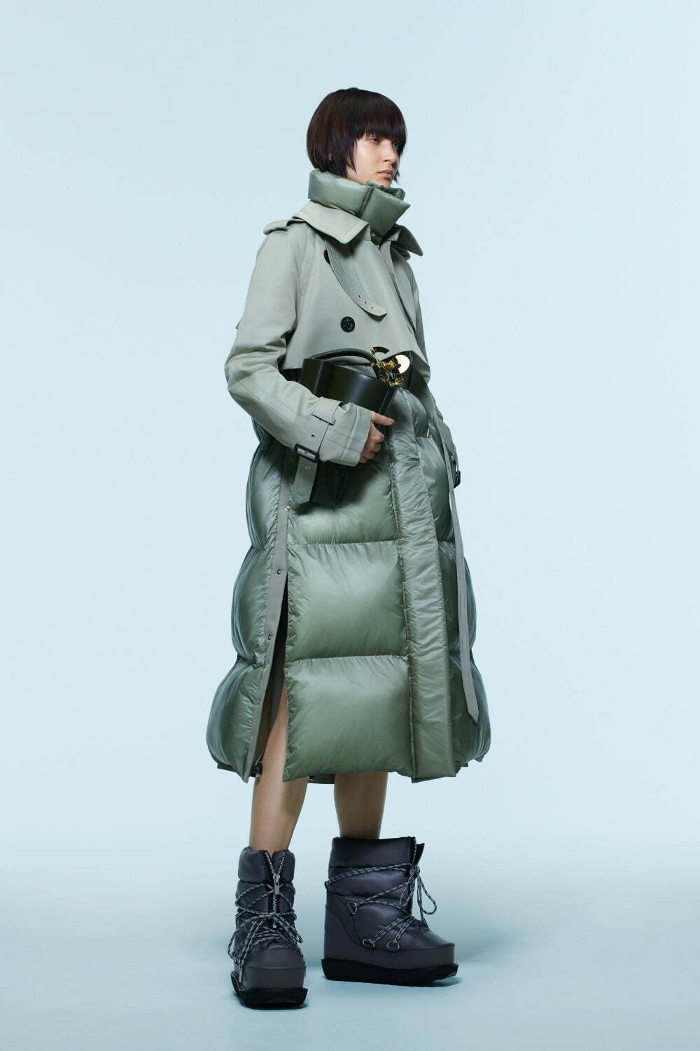 sacai 19aw サカイ　トレンチコート　ネイビー