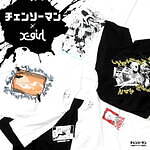 X-girl×漫画『チェンソーマン』のTシャツ、デンジ＆アキを描いた