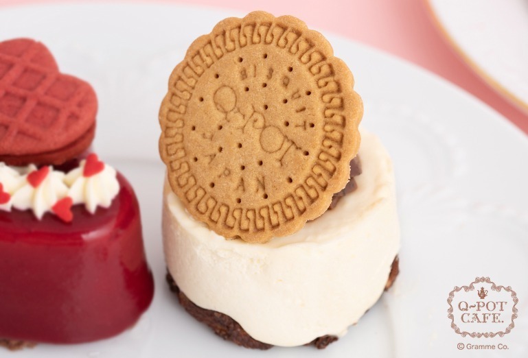 Q-pot CAFE.“ハート型”ムースケーキ＆ビスケットティラミスなど、バレンタインケーキセット｜写真4