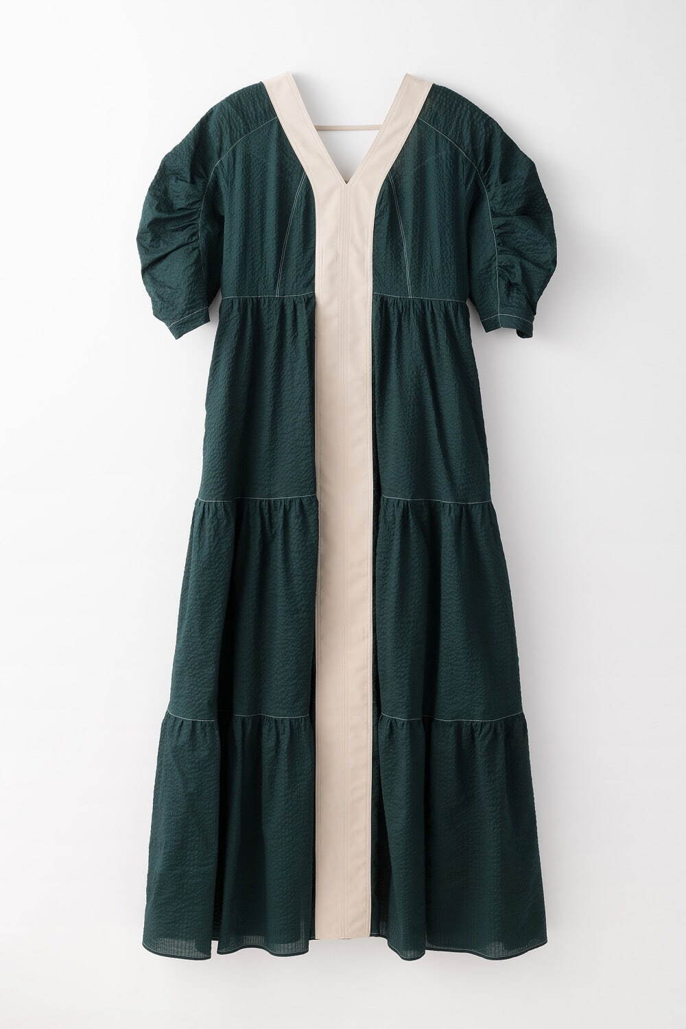 Wave cotton tiered dress 41,800円