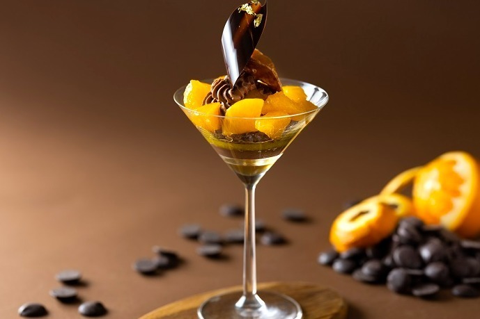 パルフェ｜シェラトン都ホテル東京のバレンタインスイーツ、チョコ×オレンジのパルフェや濃厚プリン