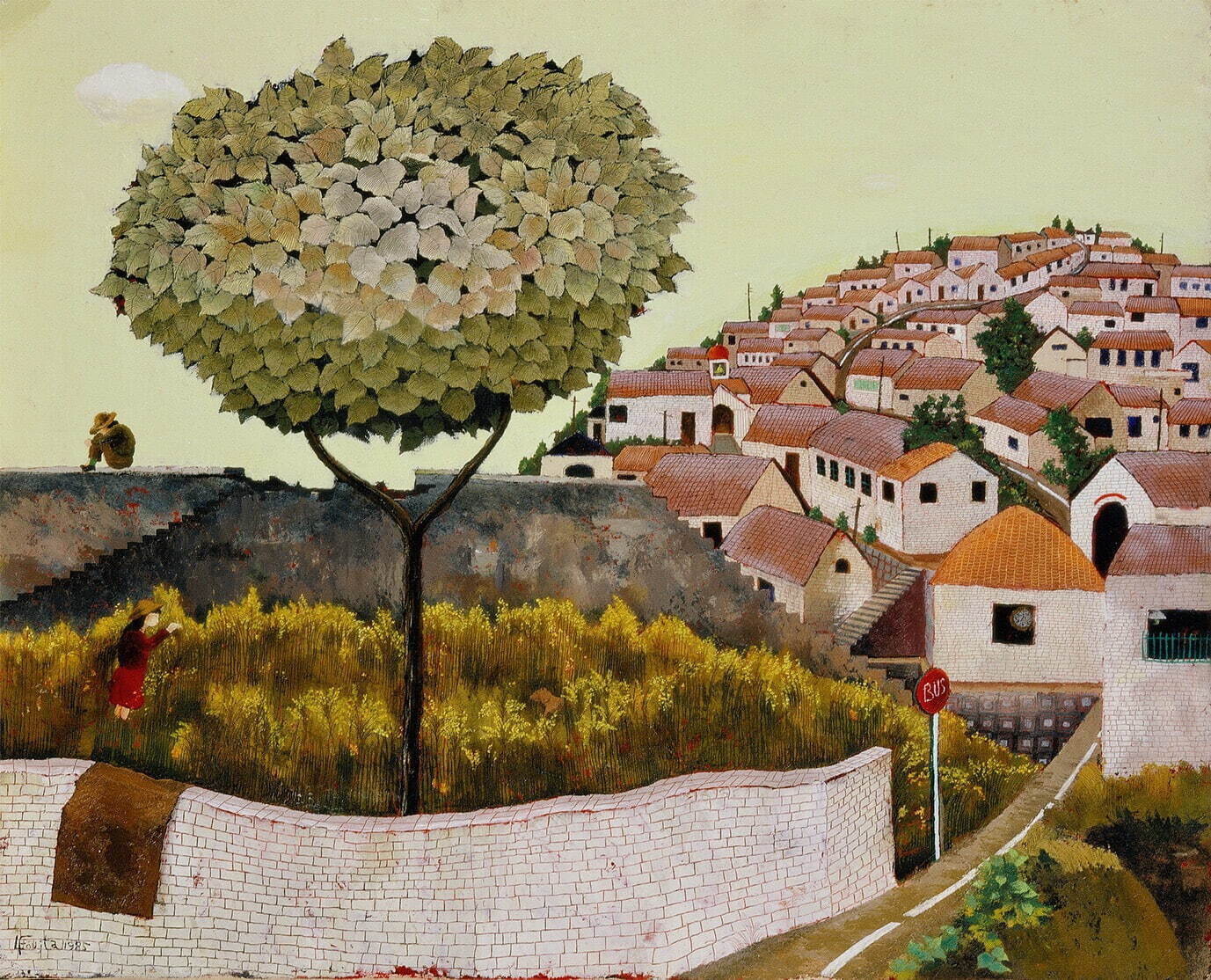 アンドレ・ボーシャン板画油彩画『田園風景』