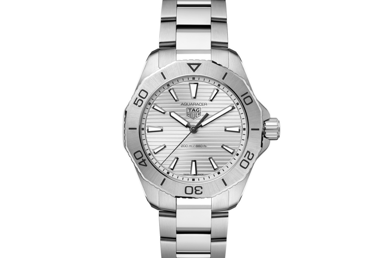 TAG Heuer 自動巻き 時計 シルバー ケース43mm top.jpg