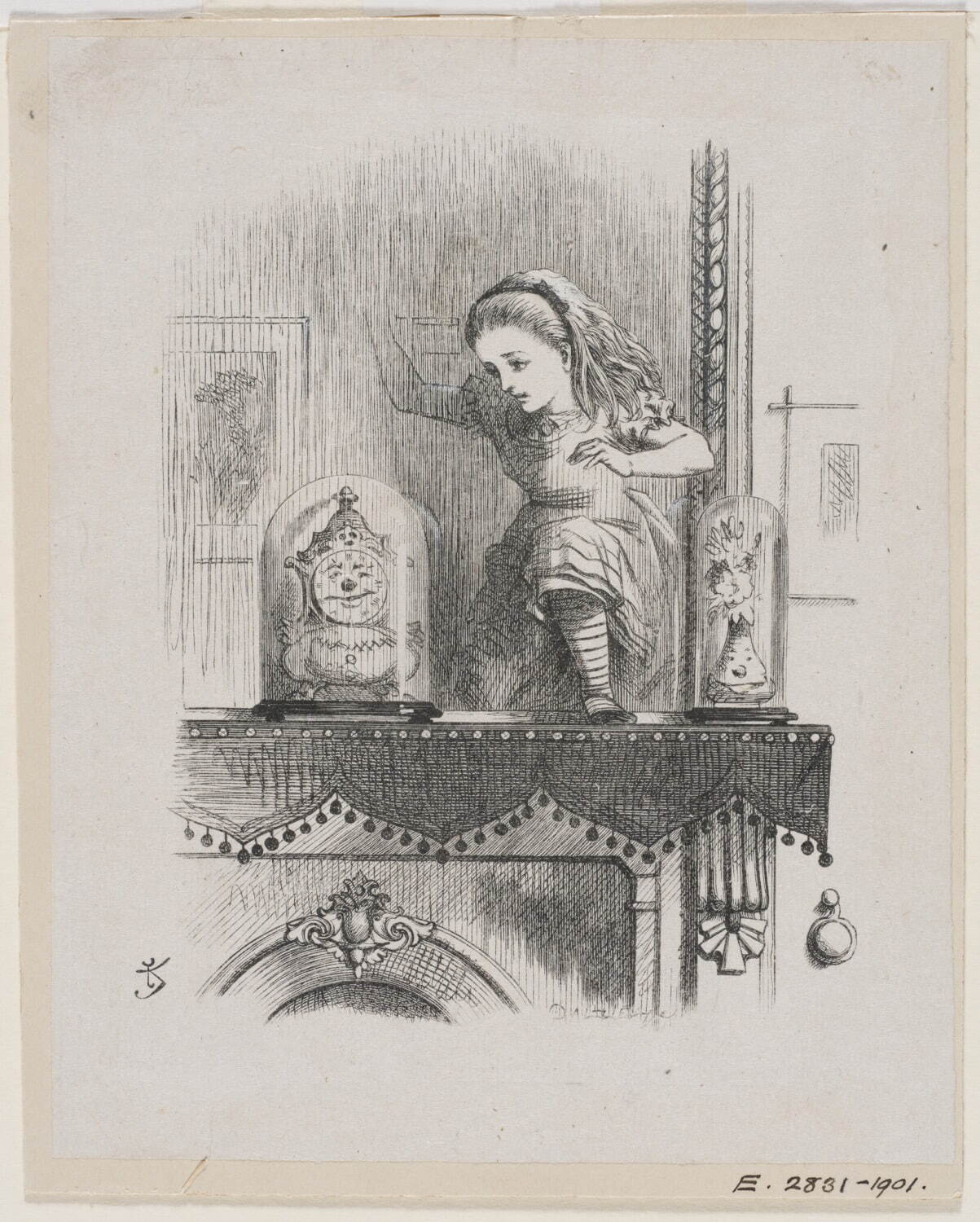 『鏡の国のアリス』より　ジョン・テニエル画　ダルジール兄弟彫版　1871年
© Victoria and Albert Museum, London