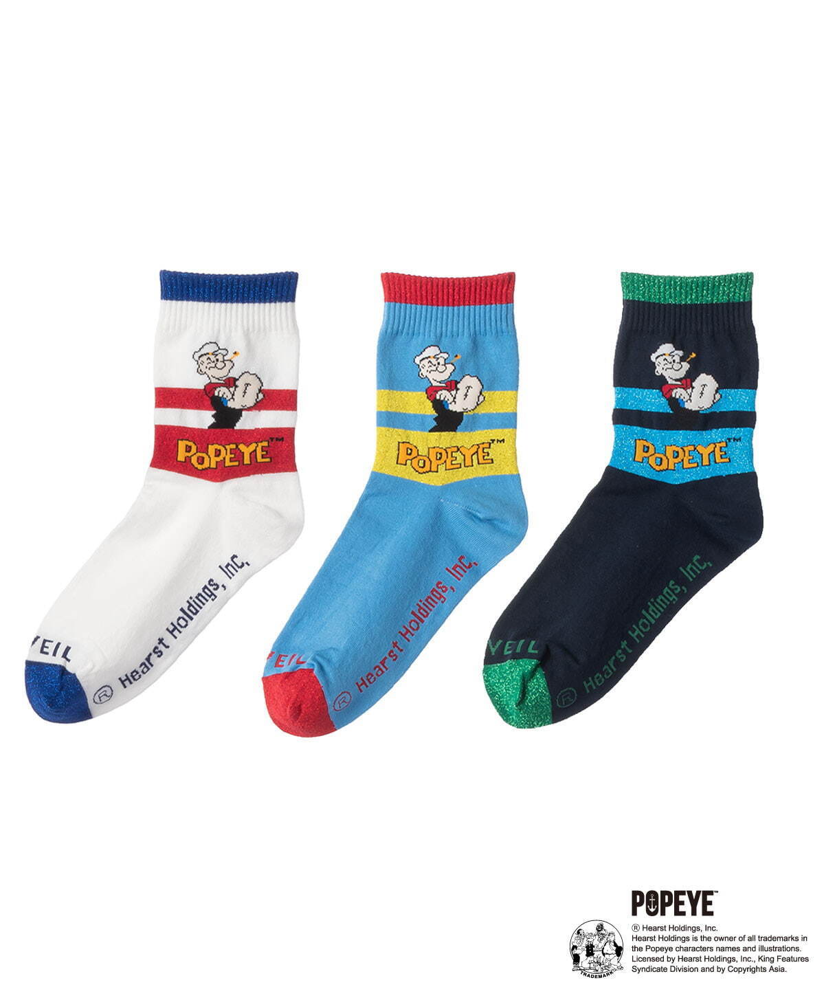 ミュベール、アメリカのコミックキャラ“ポパイ＆オリーブオイル”が主役のTシャツや靴下｜写真17