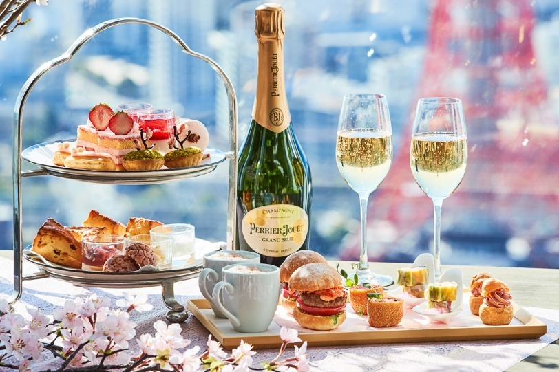 アンダーズ 東京「桜アフタヌーンティー」桜チーズタルトやマカロン、夜桜＆シャンパンのフリーフローも