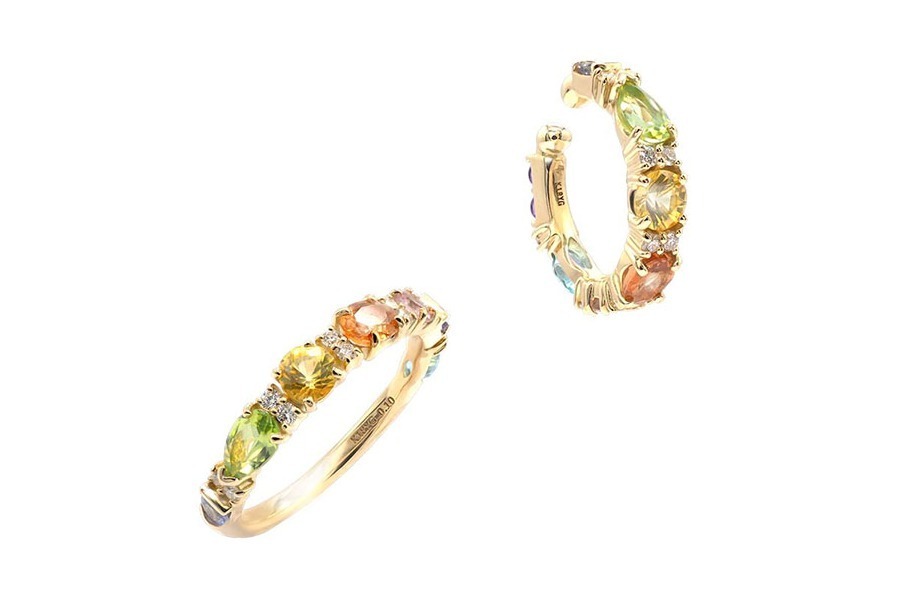 ポンテヴェキオの22年春ジュエリー、“クローバー”ネックレスや“初虹”着想の7色ストーンリング