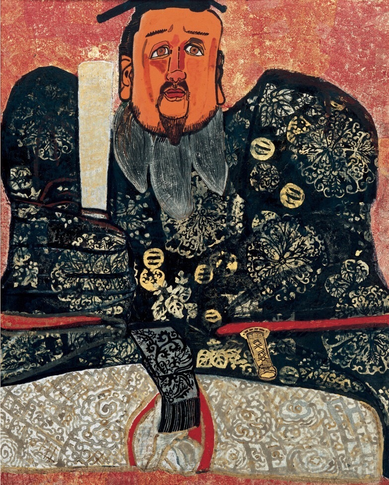 片岡球子《面構 足利義満》1966年(昭和41年) 神奈川県立近代美術館蔵