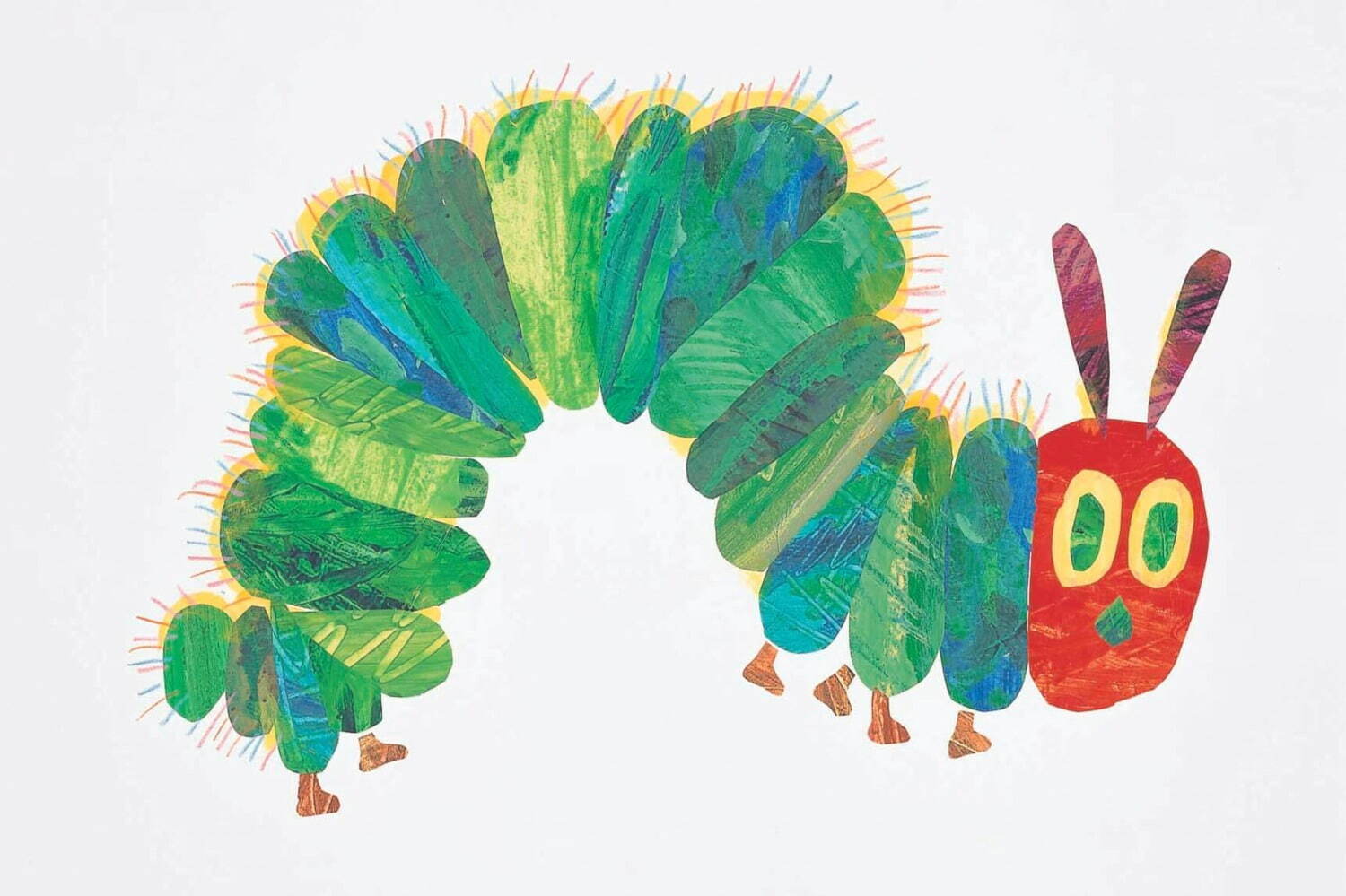 エリック・カール はらぺこあおむしのイメージ 1999年
Eric Carle, Image from The Very Hungry Caterpillar. Collection of The Chihiro Art Museum. © 1999 by Penguin Random House LLC.