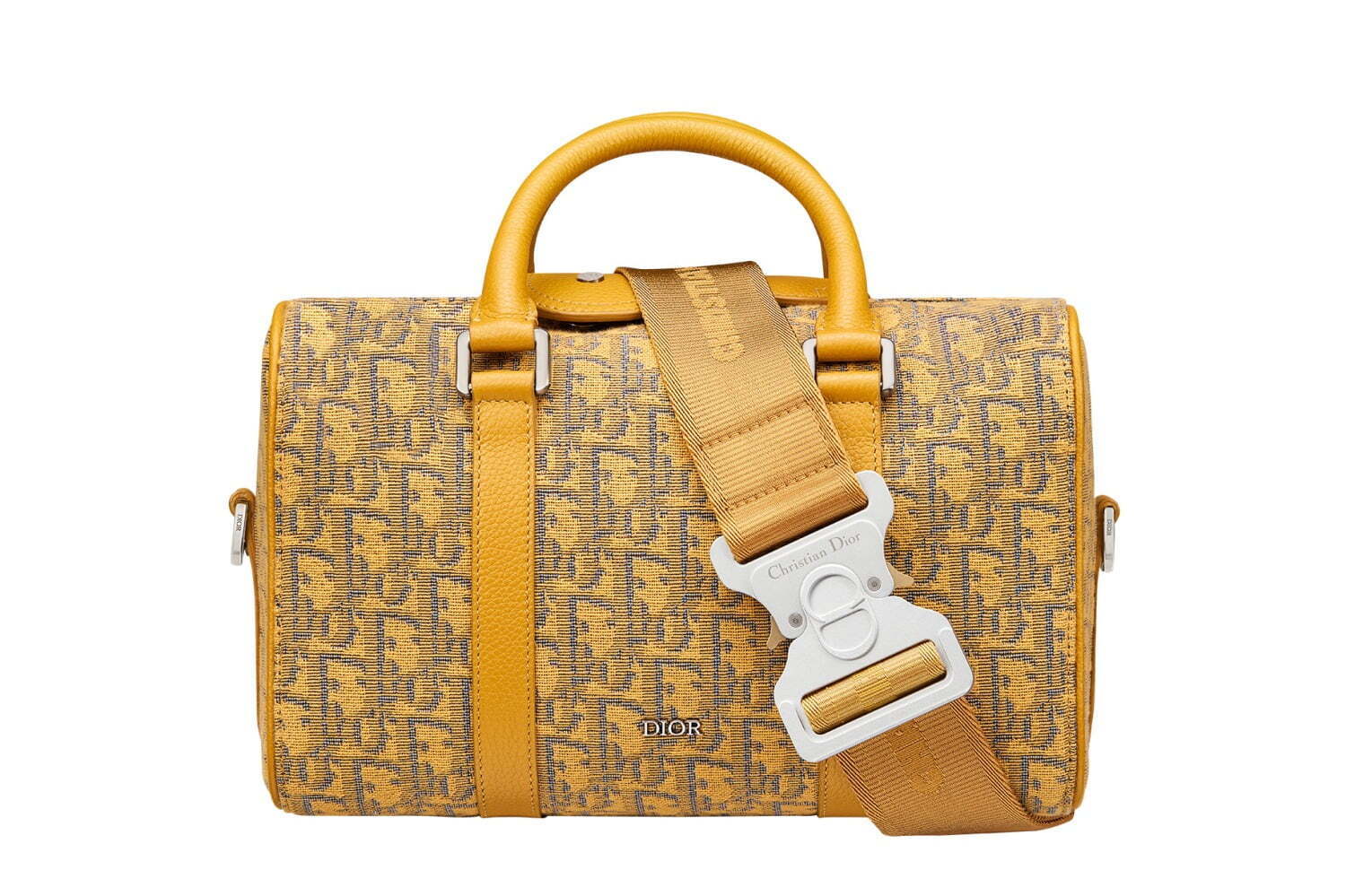 ディオール新メンズバッグ「ディオール ランゴ」トラベルバッグに着想、ゴールドカラーのオブリーク柄 ファッションプレス