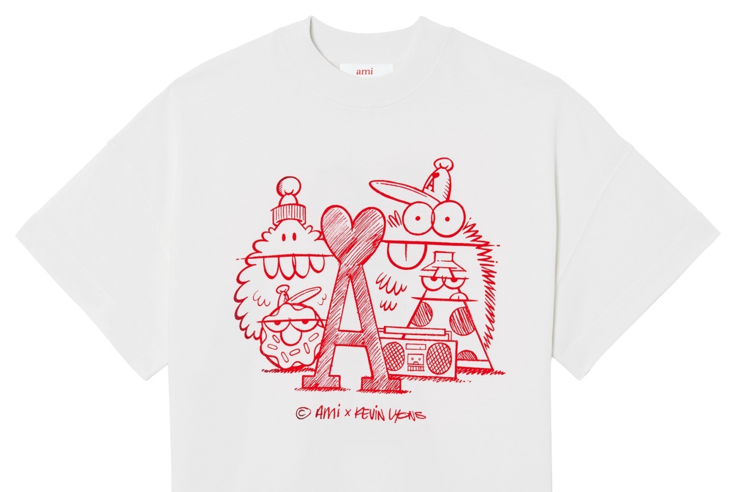 アミ パリス×ケヴィン・ライオンズ"小さなモンスター"を描いた限定Tシャツ、阪急うめだ本店で