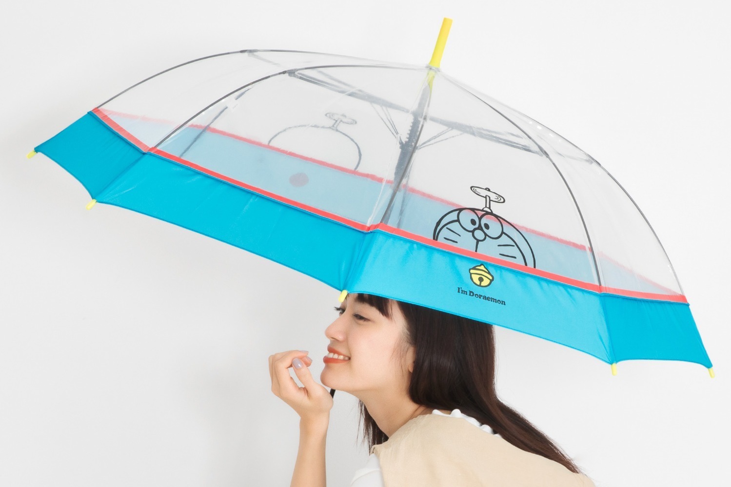 雨傘｜Wpc.「ドラえもん＆ひみつ道具」のカラフルビニール傘、どこでもドア・タイムマシン模様も