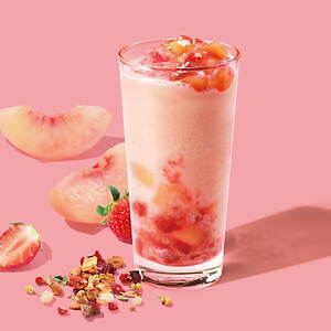 スターバックス(Starbucks Coffee) ピーチ トランクイリティ ティー フラペチーノ｜写真2
