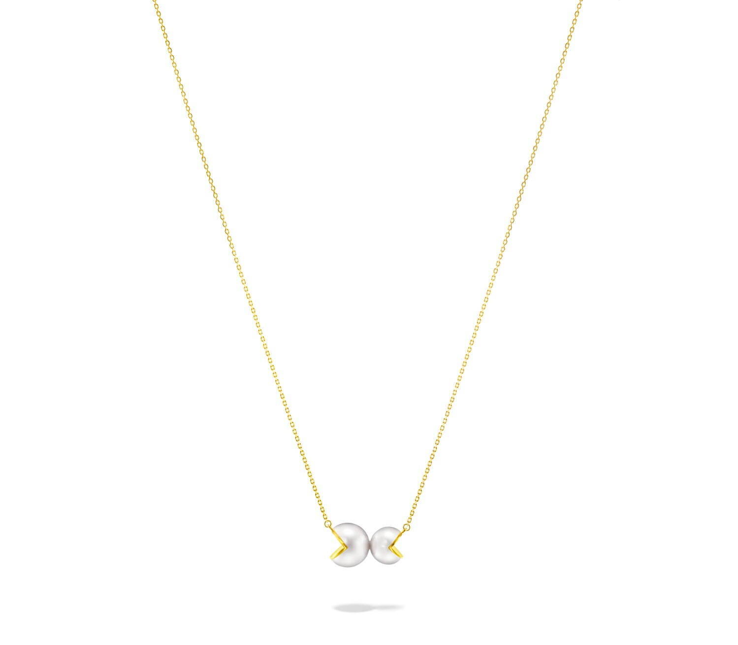 ウェッジ ネックレス(18K イエローゴールド、淡水真珠) 396,000円