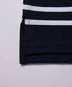 ブラームス ルーツストックのアダム エ ロぺ別注メンズボーダーシャツ、カスレ感のあるネイビー｜写真6